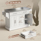 Rolling Kitchen Island with Stainless Steel Top