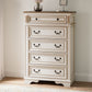 Realyn - White / Brown / Beige - Five Drawer Chest