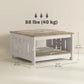 31.5" Square Farmhouse 2-Tier Coffee Table - Distressed Oak
