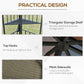 10'x10' Soft-top Patio Gazebo with Double Tier Roof, Mesh Curtains, Display Shelves, Top Hooks, Coffee