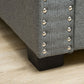 Upholstered Flip Top Storage Bench Fabric Ottoman for Bedroom, Living room, Light Grey