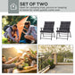 Set of 2 Outdoor Folding Chairs with Adjustable Backrest, Padded Camping Chairs for Outdoor Events, Grey