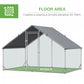 9.8' x 6.6' x 6.6' Chicken Coop Cage, Outdoor Hen House w/Cover & Lockable Door