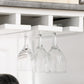 Rolling Kitchen Cart, Bar Cart on Wheels with Wine Rack, Drawer, Open Shelves, Cabinet and Faux Marble Top, Kitchen Island with Storage, White