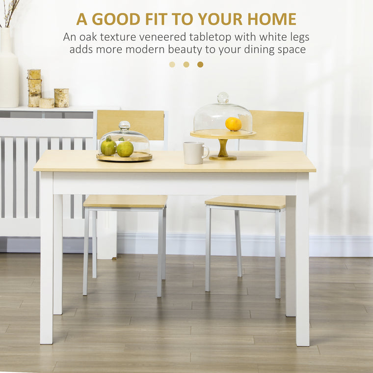 46.9" Dining Table for 4 to 6 - Oak