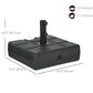 Umbrella Stand for 1.5" or 1.9" Umbrella Poles, Fillable Umbrella Base, Black