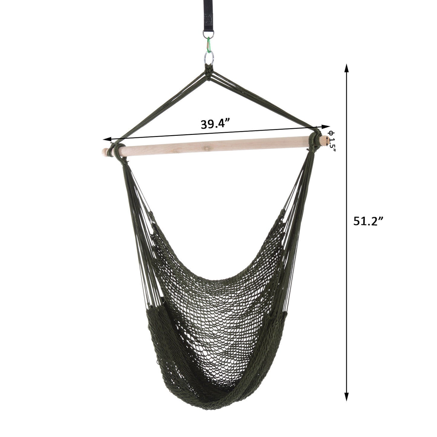 Portable Hammock Chair, Hanging Woven Hammock Swing Chair Sleeping Bed for Outdoor Garden Yard Camping, Orange