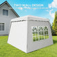 Pop Up Canopy Tent with 2 Sidewalls, UV50+ Tents for Parties, with Carry Bag, Slant Legs, 8 x 8ft Top/9.5 x 9.5ft Base