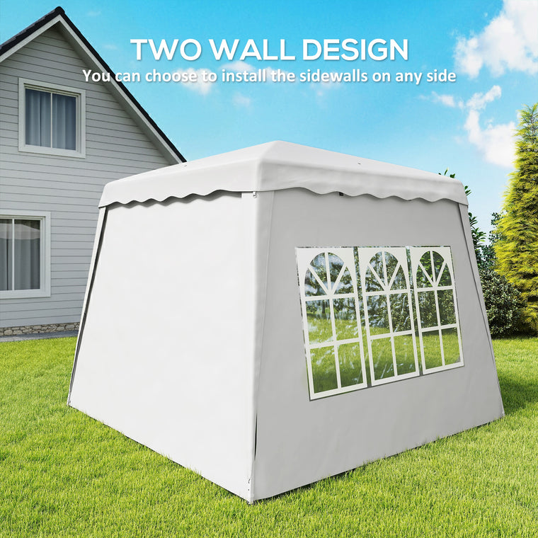 8' x 8' Pop-Up Canopy Tent with 2 Sidewalls & Carry Bag