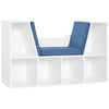 6-Cubby Bookcase with Reading Nook Cushion