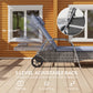 3 Pieces Wicker Patio Lounger Set with Table, PE Rattan Outdoor Lounge Chair Set with Cushions, Wheels, 5-Level Reclining Backrest, Headrest, Grey