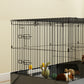 Guinea Pig Cage with Removable Top, 2 Separate Area, Waterproof Bottom Liner, Ramp, Perch, for Rabbits, Hedgehogs