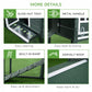 84" Chicken Coop Wooden Hen House Rabbit Hutch Poultry Cage Pen Outdoor Backyard with Nesting Box and Run, Green