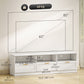 TV Stand with Storage, Modern Entertainment Center with 3 Cabinets and 3 Open Shelves, for TVs up to 85", White