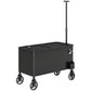 Black 80-Qt Rolling Ice Chest Cooler Cart with Bottle Opener