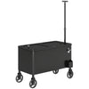 Black 80-Qt Rolling Ice Chest Cooler Cart with Bottle Opener