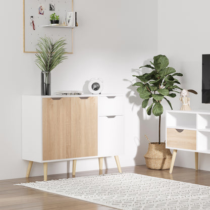 35" Sideboard Storage Cabinet with Drawer - White