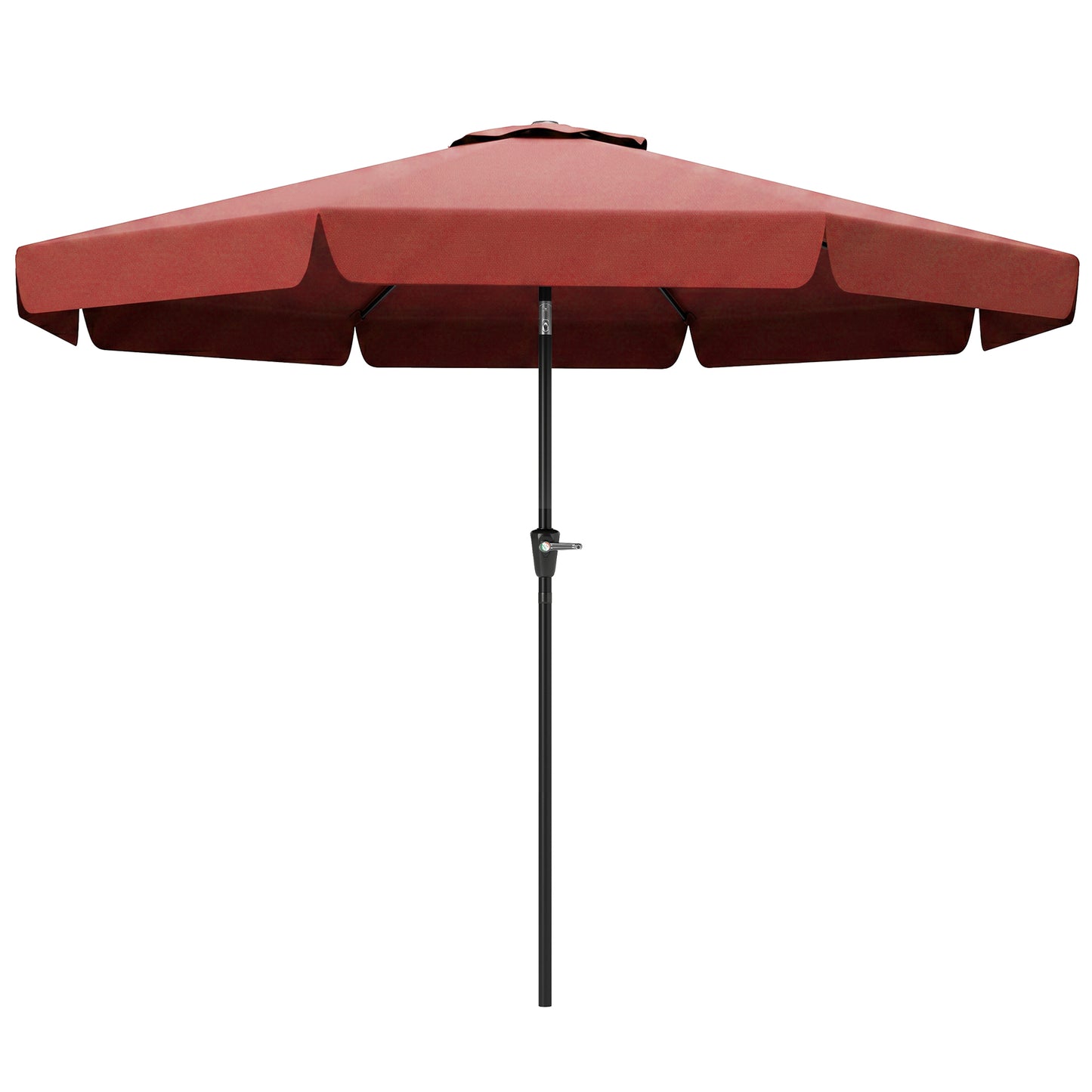 8.5 ft Outdoor Market Table Umbrella, Round Patio Umbrella with Tilt and Crank for Garden, Backyard, Deck, Wine Red