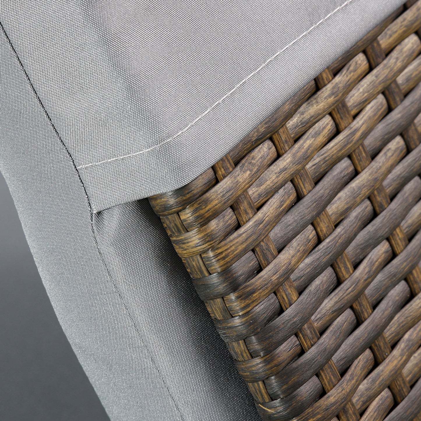 Wicker Patio Lounger, Outdoor Recliners Lounge Chair w/ 5-Level Adjustable Backrest, Cushion for Outdoor, Khaki