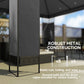 10 x 10 FT Canopy Gazebo, Double Roof Patio Gazebo with Screen Panels and Metal Frame for Deck, Backyard, Dark Grey