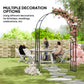 7.3ft Steel Garden Arch Trellis, Garden Arbor Trellis for Climbing Plants Roses Wisteria Vines, Flower Arch Wedding Arch Stand for Bridal Party Ceremony Decoration, Black