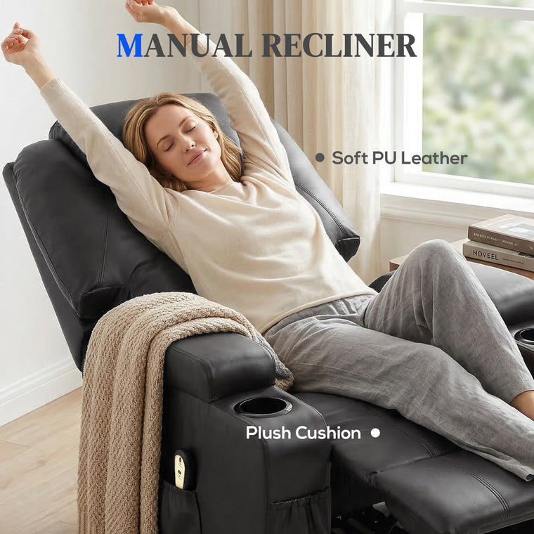 PU Leather Power Lift Recliner with High Back