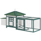 77" Chicken Coop Hen House Rabbit Hutch Poultry Cage Pen Outdoor Backyard with Nesting Box Run Green
