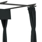 10' x 13' Pergola with Retractable Canopy and Curtains, UPF30+ Sun Shade Shelter for Grill, Garden, Backyard, Deck