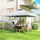 Pop Up Canopy Waterproof Canopy Tent with Carrying Bag for Parties Garden BBQs 9.8' x 9.8' White