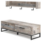 Neilsville - Whitewash - Bench With Coat Rack