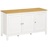 Sideboard Buffet Cabinet with Doors - White and Natural