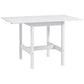 Solid Wood Kitchen Table, Farmhouse Drop Leaf Tables for Small Spaces, Folding Dining Table, for Up to 4 People, White