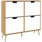 Shoe Storage Cabinet with 4 Flip Drawers and Adjustable Shelf, Shoe Cabinet for 8-16 Pairs of Shoes, Natural