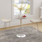 Adjustable Bar Table for 2, Round Pub Table with PE Rattan Top and Steel Base for Home Bar, Small Dining Room, Grey