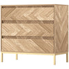 3-Drawer Chest of Drawers with Anti-Tip Design - Natural Wood
