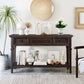 Classic Retro Console Table with 3 Drawers, Open Shelf, Pine Wood Frame, Perfect for Entryway, Living Room, 50" L x 15" W x 30" H, Dark Brown