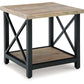 Bristenfort - Brown / Black - Rectangular End Table