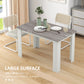 47" Kitchen Table for 4-6 People, Dining Table with Wood Effect for Dining Room, Grey