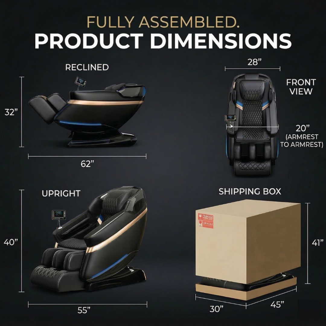 Bliss Pro Premium Heated Leather Full Body Massage Chair