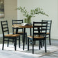 Blondon - Brown / Black - Dining Table And 4 Chairs (Set of 5)