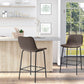 Upholstered Counter Height Bar Stools Set of 2 - Coffee
