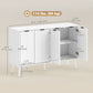 Sideboard Buffet Cabinet with 4 Doors - White