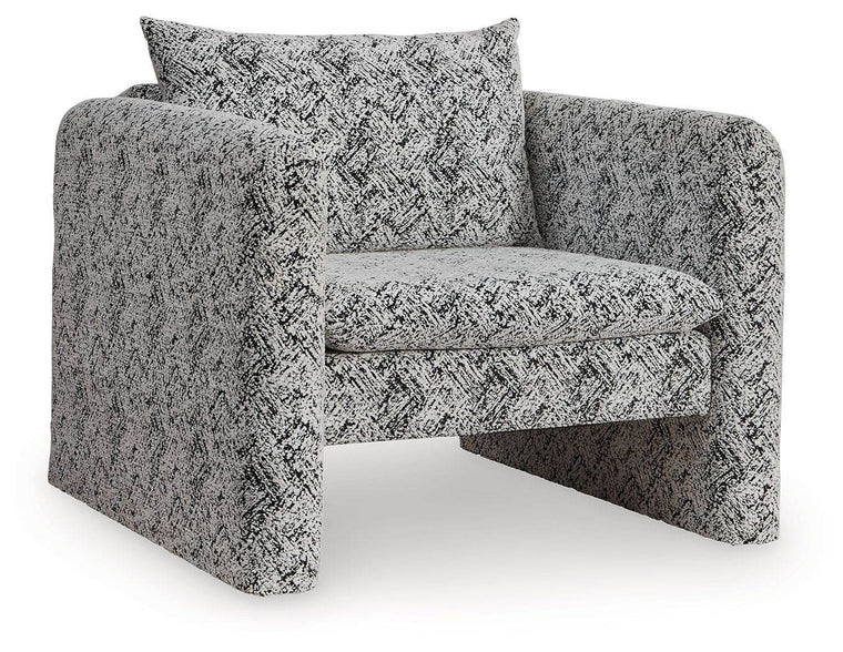Kenbell - Black / White - Accent Chair - Forward Furniture