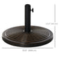 29LBS Offset Patio Umbrella Cement Base Stand Cantilever Parasol Holder Weight, Fits Φ1.4", Φ1.5", Φ1.9", Black
