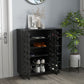 Shoe Cabinet, 21 Pair Shoe Storage Cabinet Organizer with 5-tier Double Door Cupboard and 5-tier Open Shelves, Black