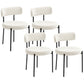 4 Pieces Kitchen Chairs, Modern Dining Chairs w/ Corduroy Upholstery and Steel Legs for Living Room, Beige