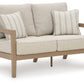 Hallow Creek - Loveseat With Cushion - Driftwood