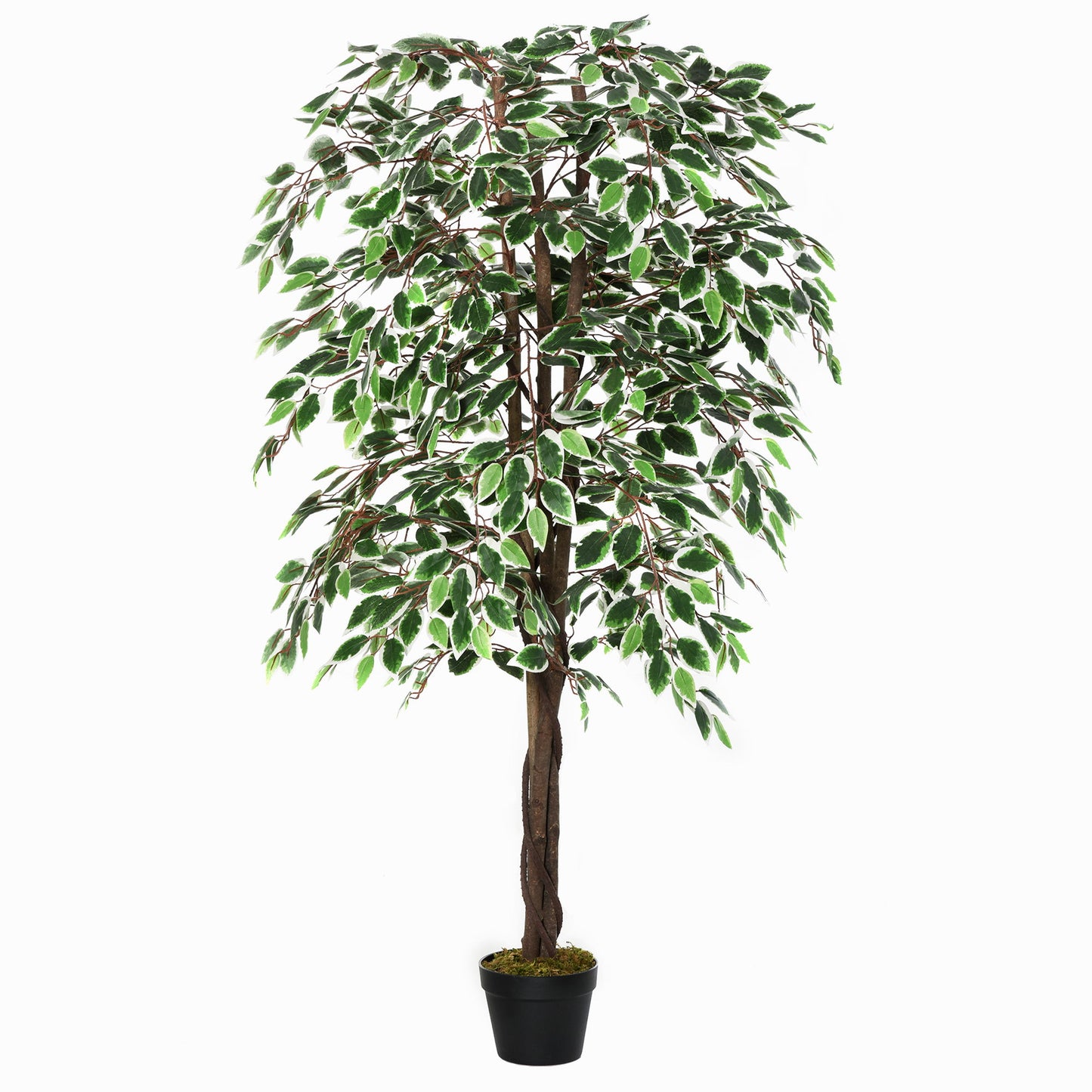 5.3ft Artificial Tree, Indoor Fake Ficus with Pot, for Home Office Living Room Decor