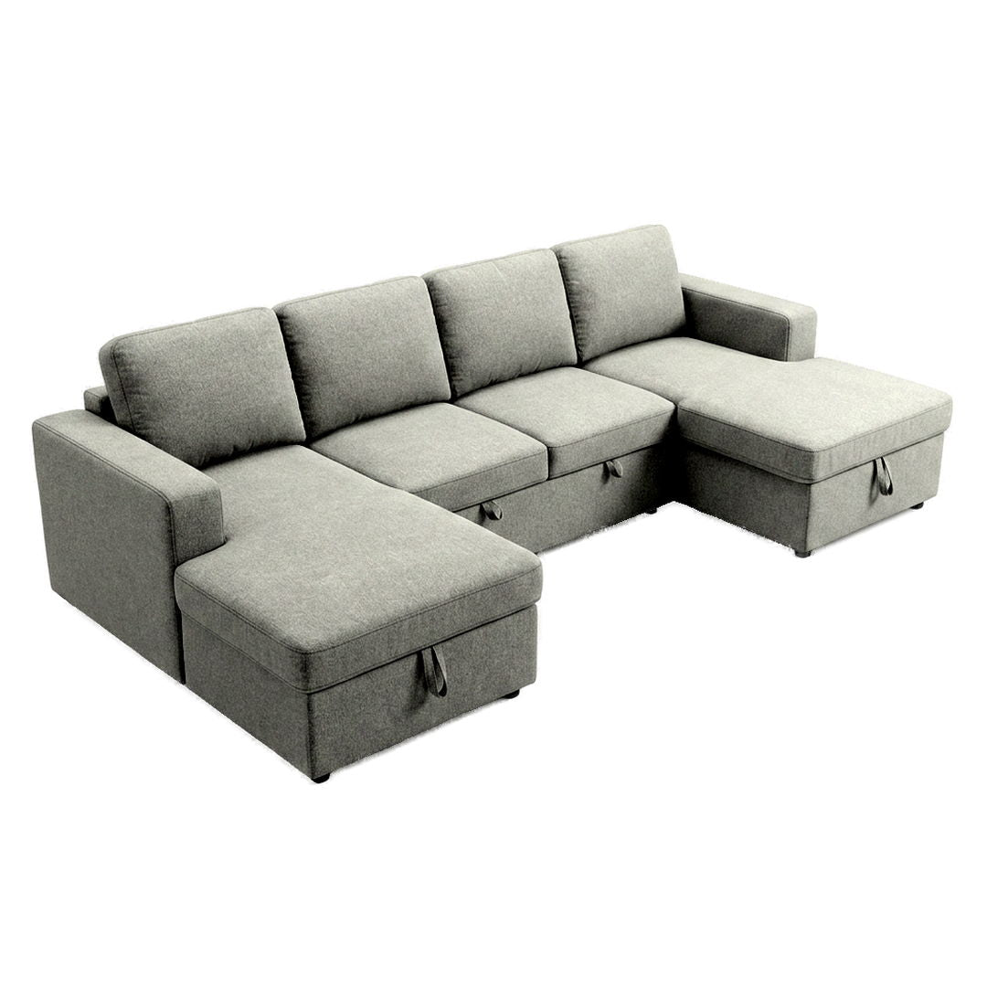 Liberty U-Shaped Sleeper Sectional with Double Sto