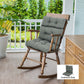 Outdoor Patio Chair Seat/Back Chair Cushion Replacement, Tufted Pillow with Thick Filling and String Ties, Dark Grey